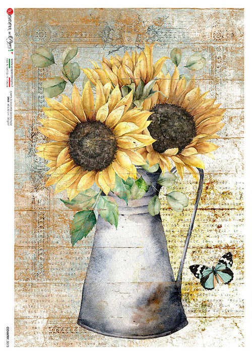 Paper Designs Sunflower in a Vase Country 0073