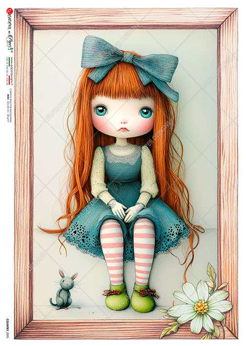 Paper Designs Doll with Mouse Rice Paper