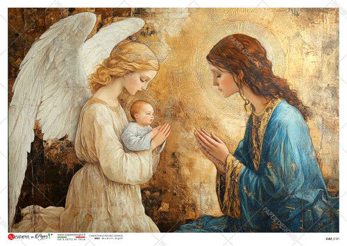 Paper Designs Mary and the Angel Rice Paper