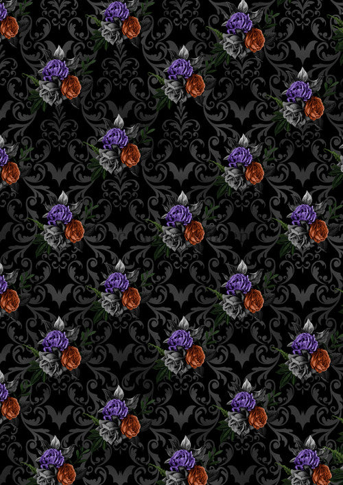 Decoupage Queen Halloween Floral Rice Paper Ltd Edition
