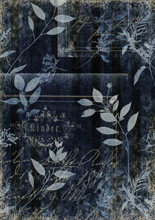 Decoupage Queen Indigo Botanical II