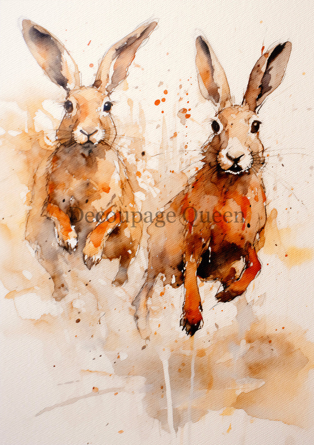 Decoupage Queen Andy Skinner Hare Spray Rice Paper, rice paper design by Decoupage queen, arts & entertainment > hobbies & creative arts > arts & crafts > art & crafting materials > art & craft paper > drawing & painting paper, for decoupage and crafting