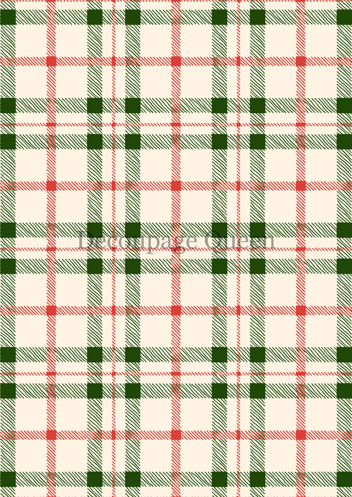 Decoupage Queen Christmas Plaid Rice Paper, rice paper design by Decoupage queen, arts & entertainment > hobbies & creative arts > arts & crafts > art & crafting materials > art & craft paper > drawing & painting paper, for decoupage and crafting