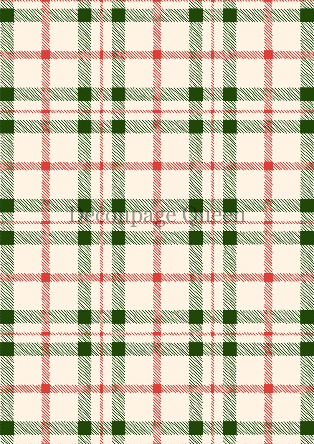 Decoupage Queen Christmas Plaid Rice Paper, rice paper design by Decoupage queen, arts & entertainment > hobbies & creative arts > arts & crafts > art & crafting materials > art & craft paper > drawing & painting paper, for decoupage and crafting