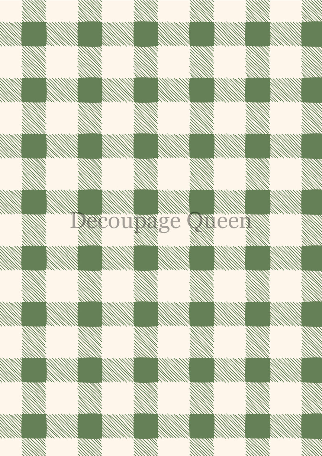Decoupage Queen Green Checks Rice Paper, rice paper design by Decoupage queen, arts & entertainment > hobbies & creative arts > arts & crafts > art & crafting materials > art & craft paper > drawing & painting paper, for decoupage and crafting