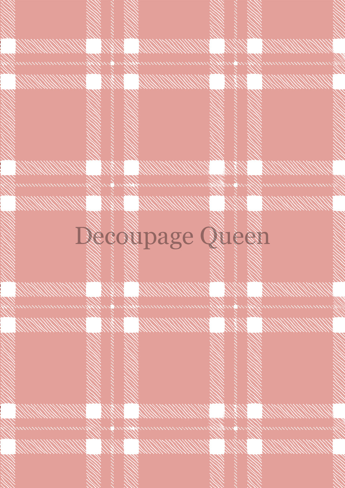Decoupage Queen Pink Plaid Rice Paper, rice paper design by Decoupage queen, arts & entertainment > hobbies & creative arts > arts & crafts > art & crafting materials > art & craft paper > drawing & painting paper, for decoupage and crafting