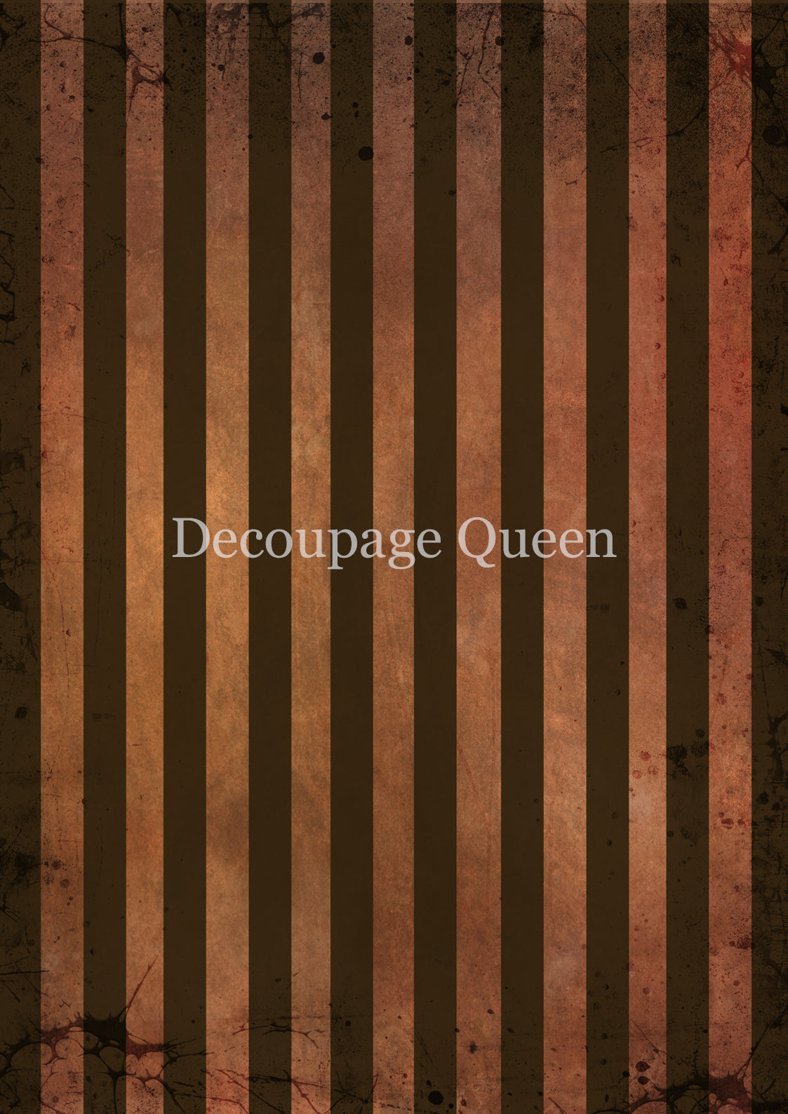Decoupage Queen Orange and Brown Stripes Rice Paper, rice paper design by Decoupage Queen, arts & entertainment > hobbies & creative arts > arts & crafts > art & crafting materials > art & craft paper > drawing & painting paper, for decoupage and crafting