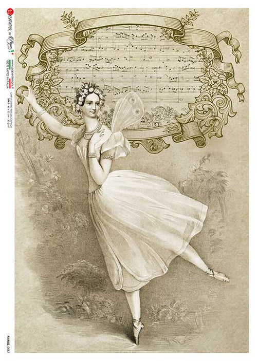 Paper Designs Rice Paper Vintage Fairy 1 PD FAIRIES 0087