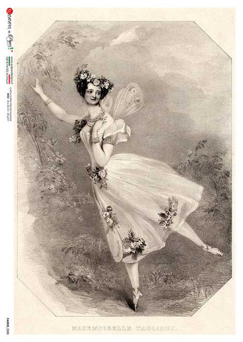 Paper Designs Rice Paper Vintage Fairy 2  PD FAIRIES 0088