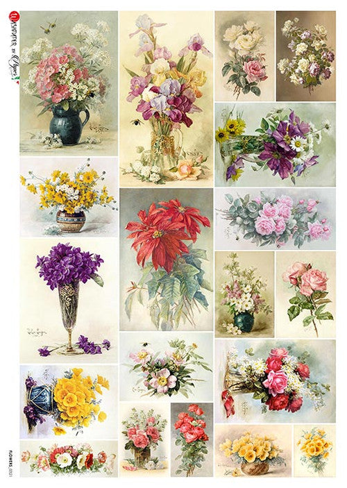 Paper Designs Victorian Floral Mini Paintings Rice Paper