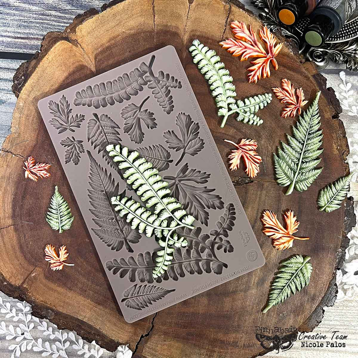 Finnabair Decor Moulds® - Fresh Foliage Mould, Decor Mould