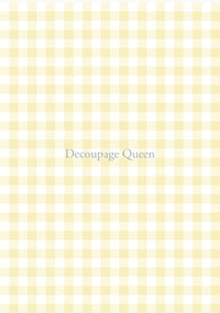 Yellow Gingham 0544, rice paper design by Decoupage queen, arts & entertainment > hobbies & creative arts > arts & crafts, for decoupage and crafting