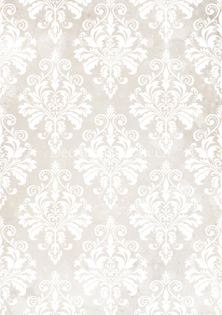 Cream Damask, rice paper design by Decoupage queen, arts & entertainment > hobbies & creative arts > arts & crafts, for decoupage and crafting