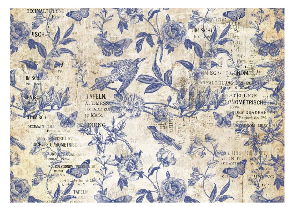 Blue Flight, rice paper design by Decoupage queen, arts & entertainment > hobbies & creative arts > arts & crafts, for decoupage and crafting
