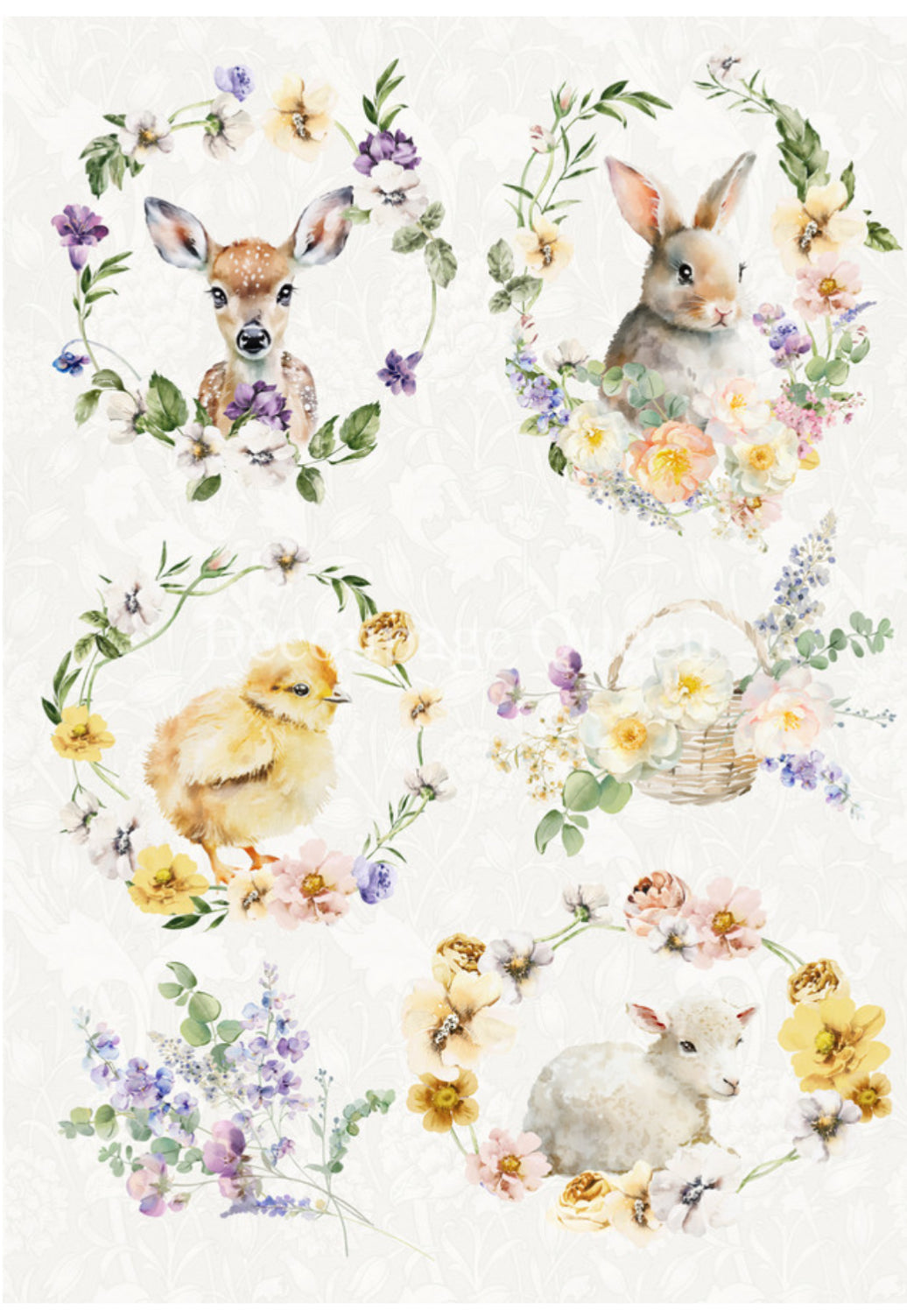 Spring Animals, rice paper design by Decoupage queen, arts & entertainment > hobbies & creative arts > arts & crafts > art & crafting materials > art & craft paper > cardstock & scrapbooking paper > scrapbooking paper, for decoupage and crafting