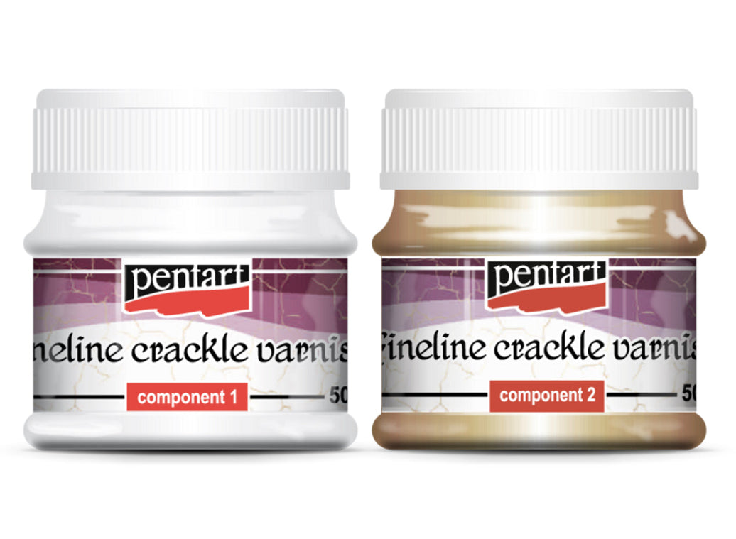 Pentart Fineline Crackle SETS, design by pentart, arts & entertainment > hobbies & creative arts > arts & crafts > art & crafting materials, for decoupage and crafting