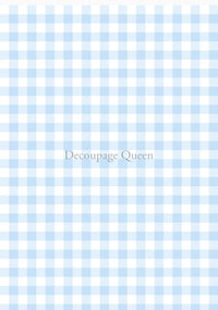 Blue Gingham 0543, rice paper design by Decoupage queen, arts & entertainment > hobbies & creative arts > arts & crafts, for decoupage and crafting