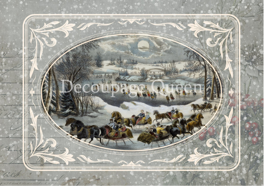 Central Park, Dainty and the Queen, rice paper design by Decoupage queen, arts & entertainment > hobbies & creative arts > arts & crafts, for decoupage and crafting