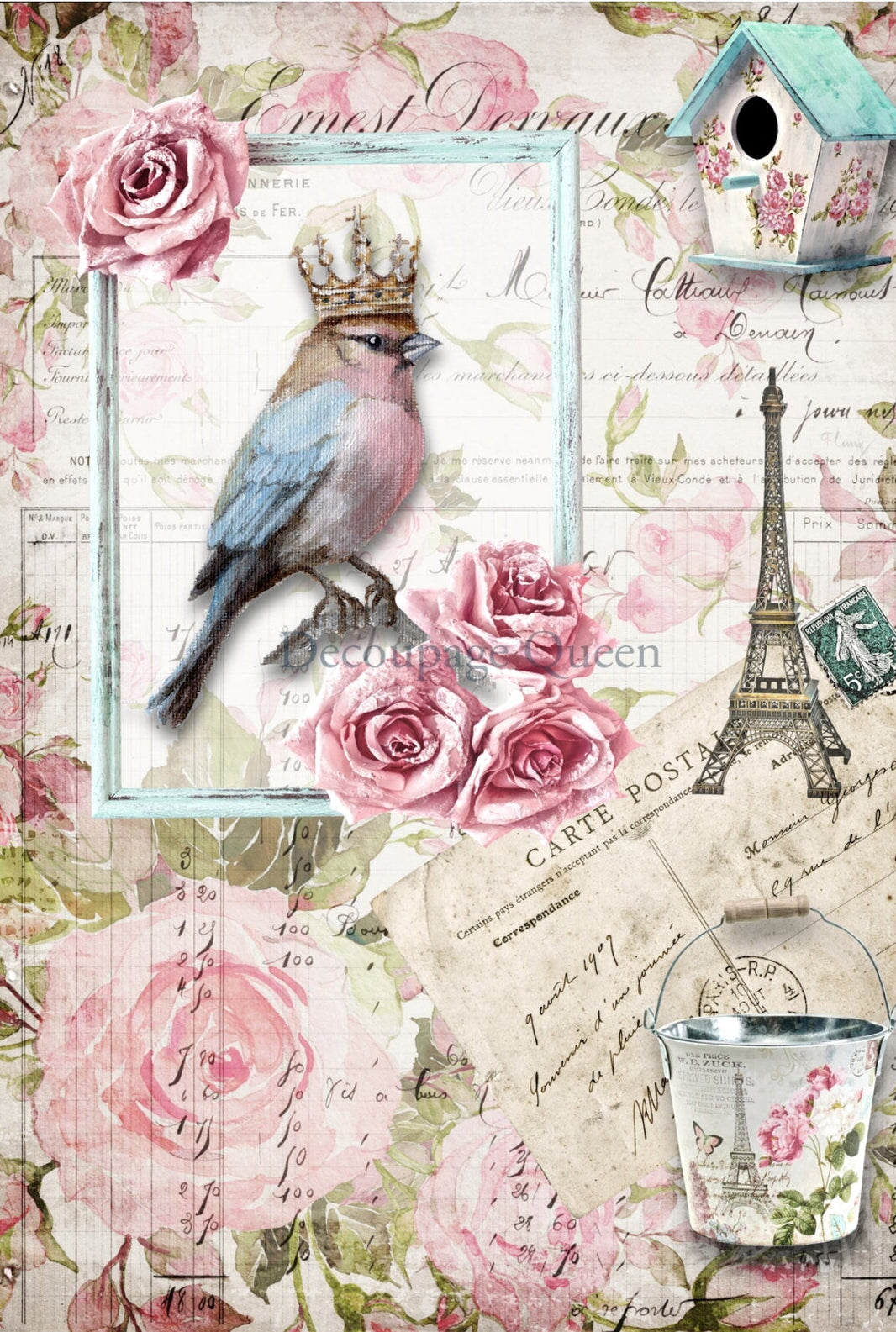 Forever Yours 0556, rice paper design by Decoupage queen, arts & entertainment > hobbies & creative arts > arts & crafts, for decoupage and crafting