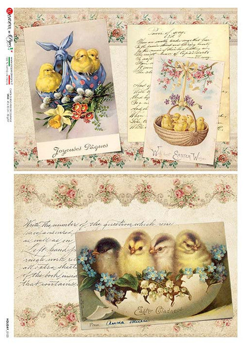 Paper Designs Holiday 0103 Easter Chicks Rice Paper