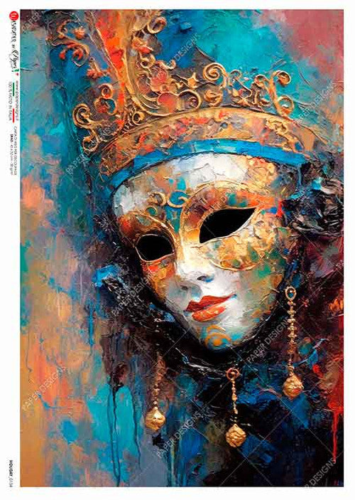 Paper Designs Venice Mask A4 Rice Paper