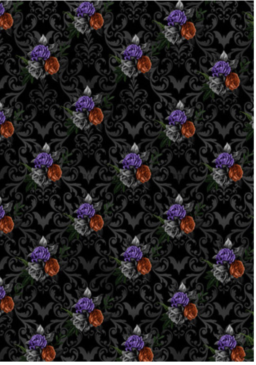 Halloween Floral, rice paper design by Decoupage Queen, arts & entertainment > hobbies & creative arts > arts & crafts, for decoupage and crafting