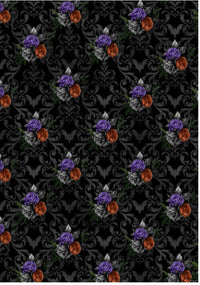 Halloween Floral, rice paper design by Decoupage Queen, arts & entertainment > hobbies & creative arts > arts & crafts, for decoupage and crafting