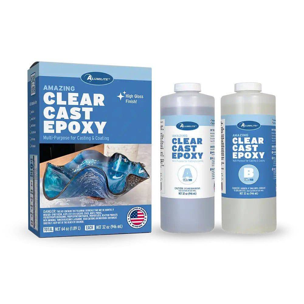 Clear Epoxy Resin - Includes Parts A & B; 8 Fl Oz / Total 16 Fl Oz + 2 sticks + 3 cups