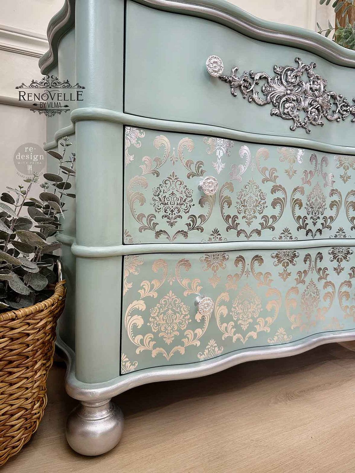 Silver House of Damask, Decor Foil Transfers® Kacha