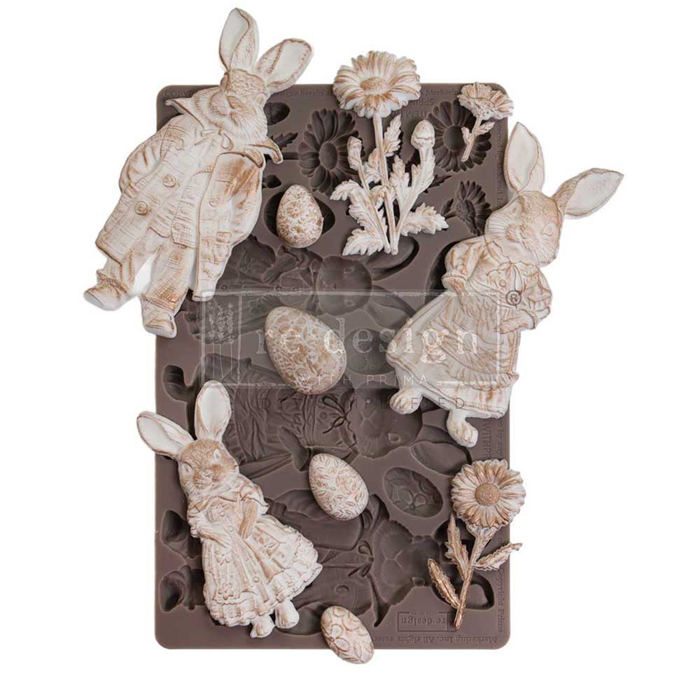 Bunny Mould, Decor Moulds® – Springtime Bunny – 1 Pc, 5″X8″X8Mm / Silicone