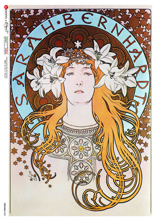 Paper Designs Sarah Bernhardt Portrait Nouveau 0027