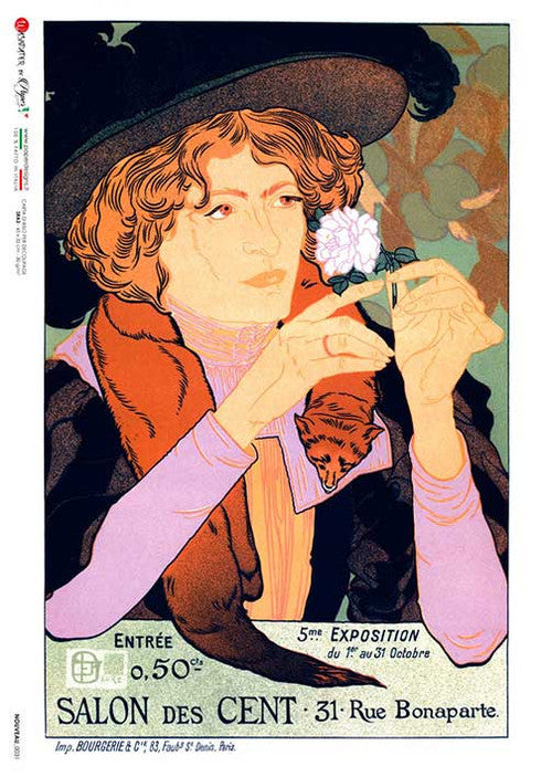 Paper Designs Rice Paper Salon des Cent Exposition Poster PD NOUVEAU 0031