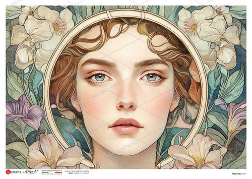 Paper Designs Woman and Orchids Rice Paper