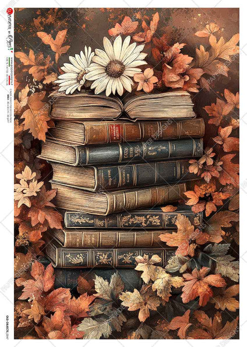 Paper Designs Books with Autumn Florals Rice Paper