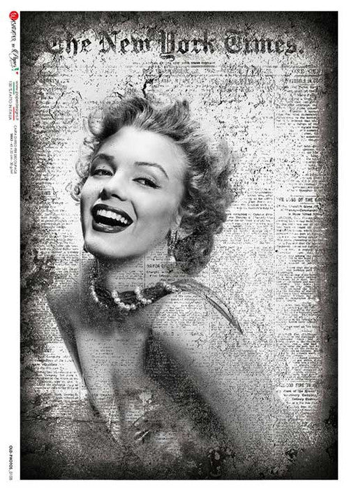 Paper Designs Rice Paper Marilyn Monroe PD OLD PHOTOS 0108