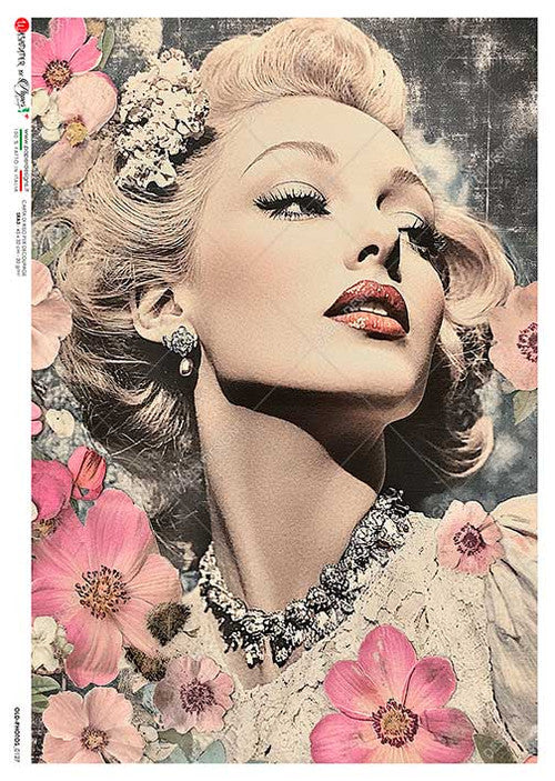 Paper Designs Vintage Glamourous Woman II Rice Paper