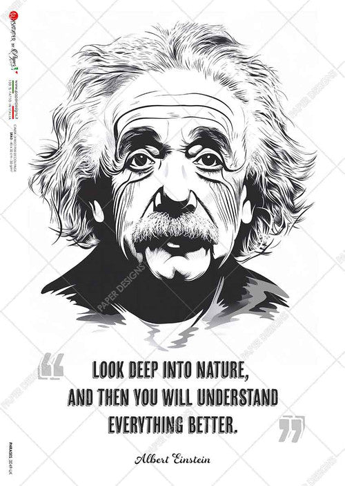 Paper Designs Einstein Quote Rice Paper