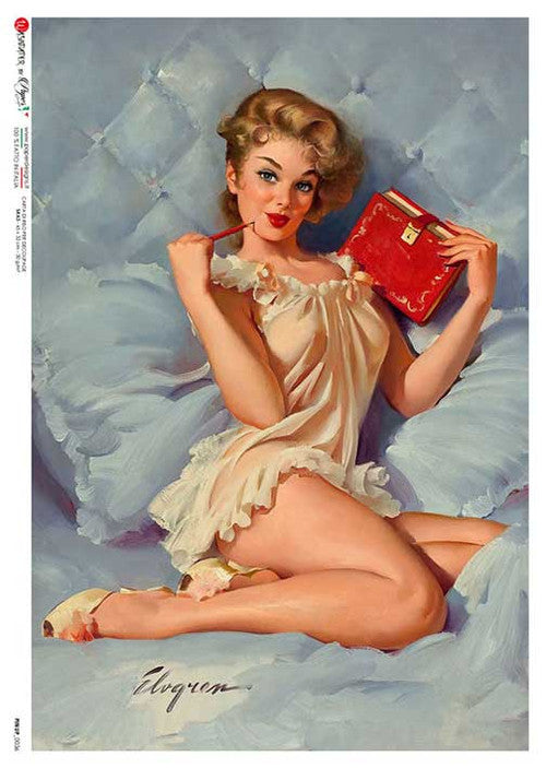 Paper Designs Rice Paper Read My Notebook PD PINUP 0036