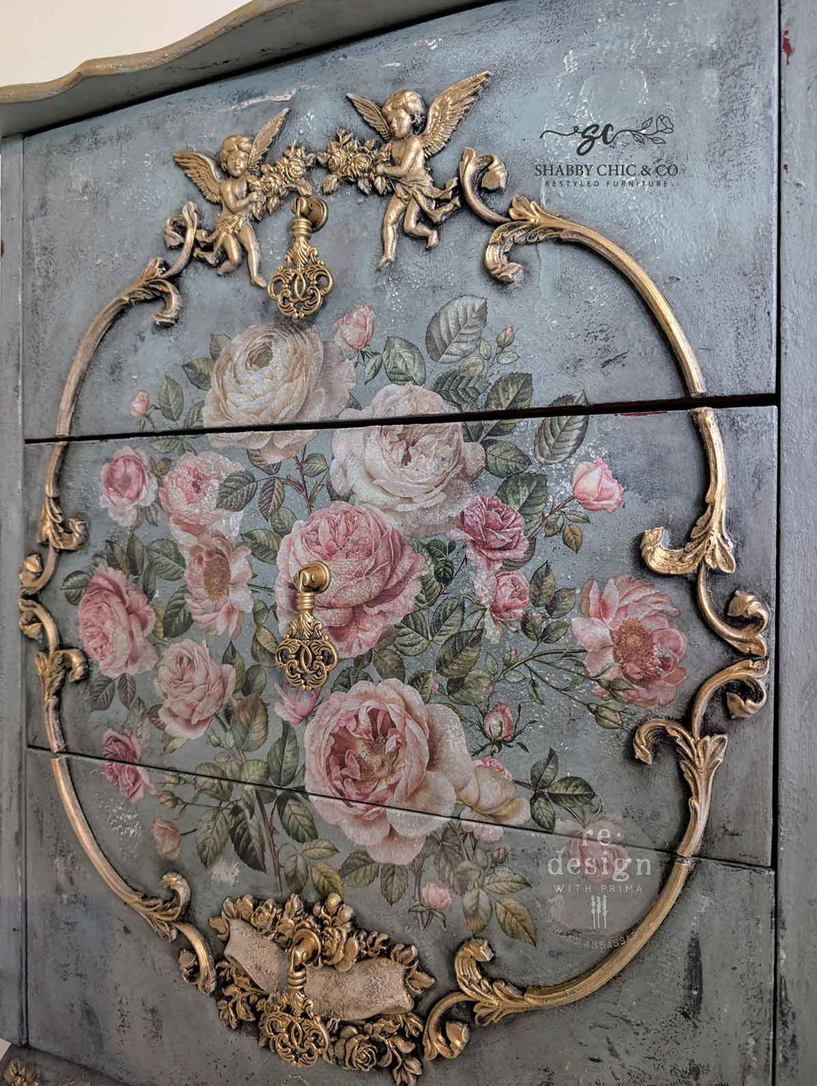 Blush Blossoms Transfers - Pink Floral Decals for Up-cycling Projects