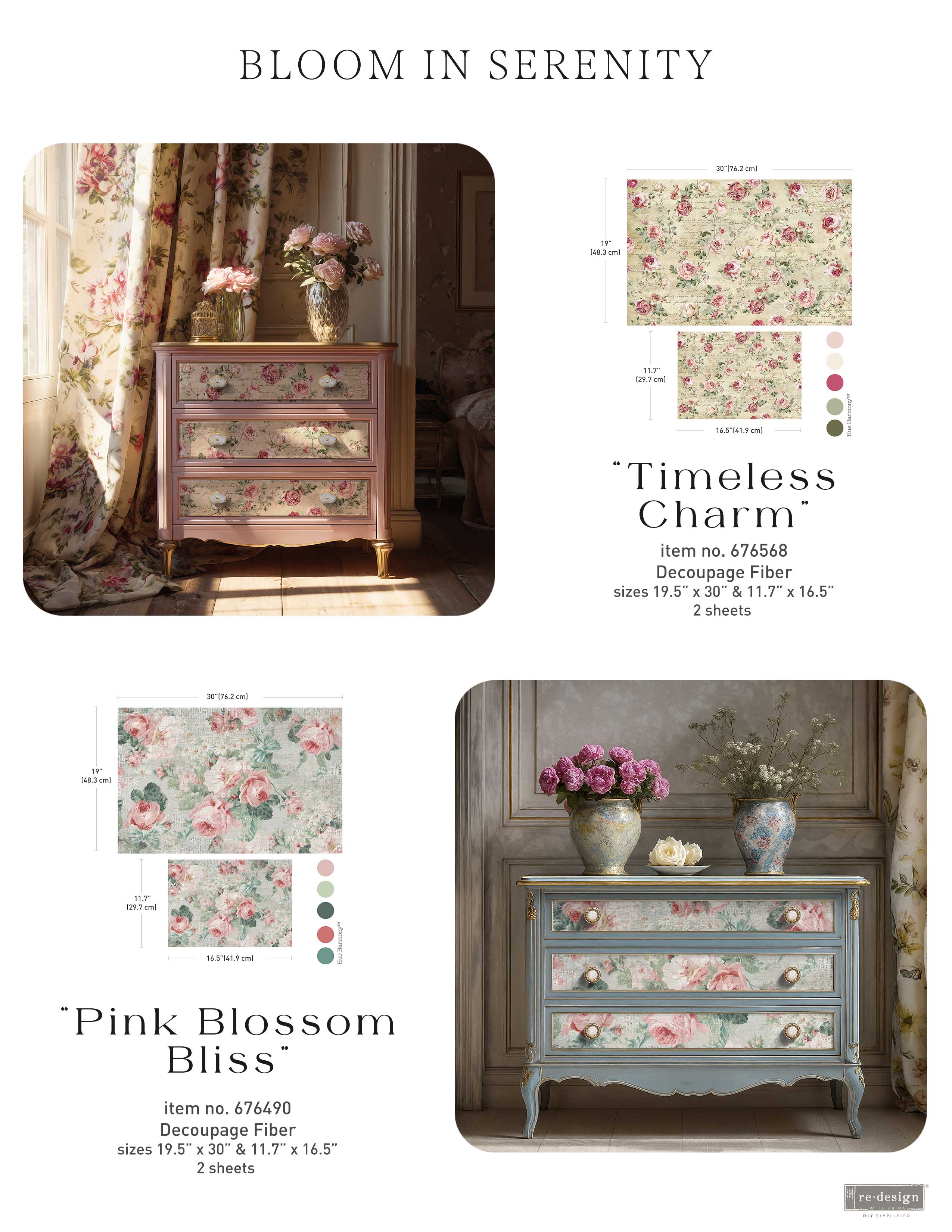 Double Delight Decoupage Fiber Paper Set - Timeless Charm
