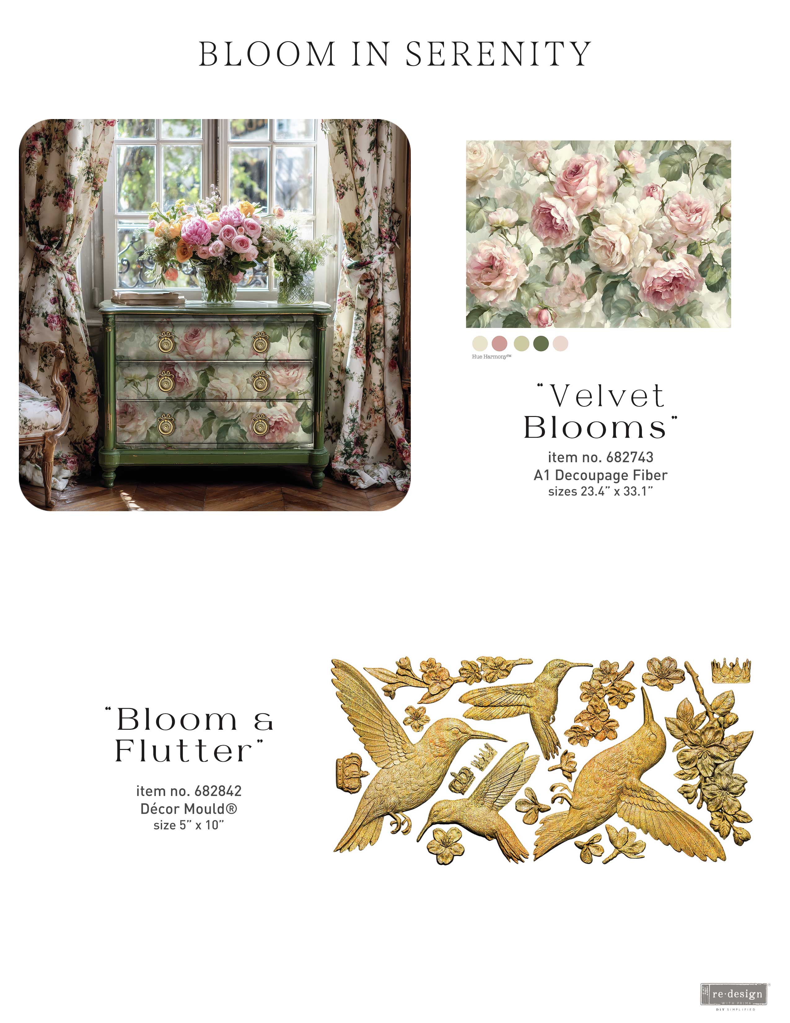 A1 Decoupage Fiber - Velvet Bloom