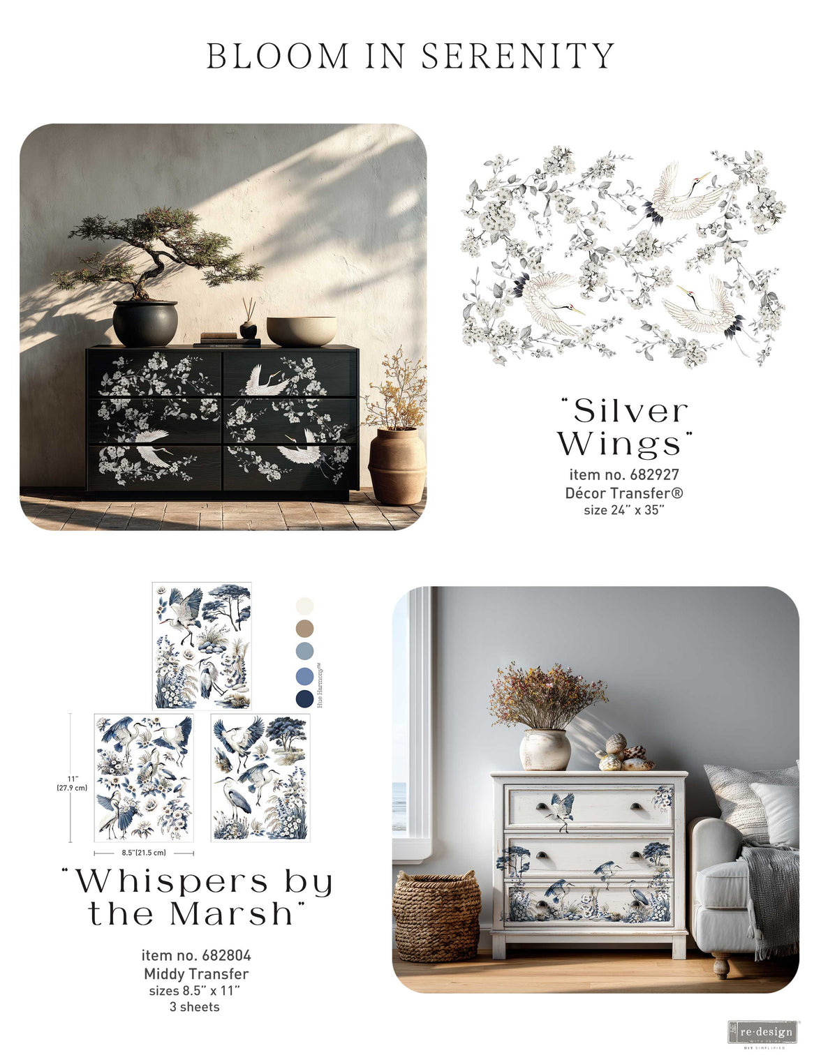 Decor Transfers® - Silver Wings - 24"x35" Transfer