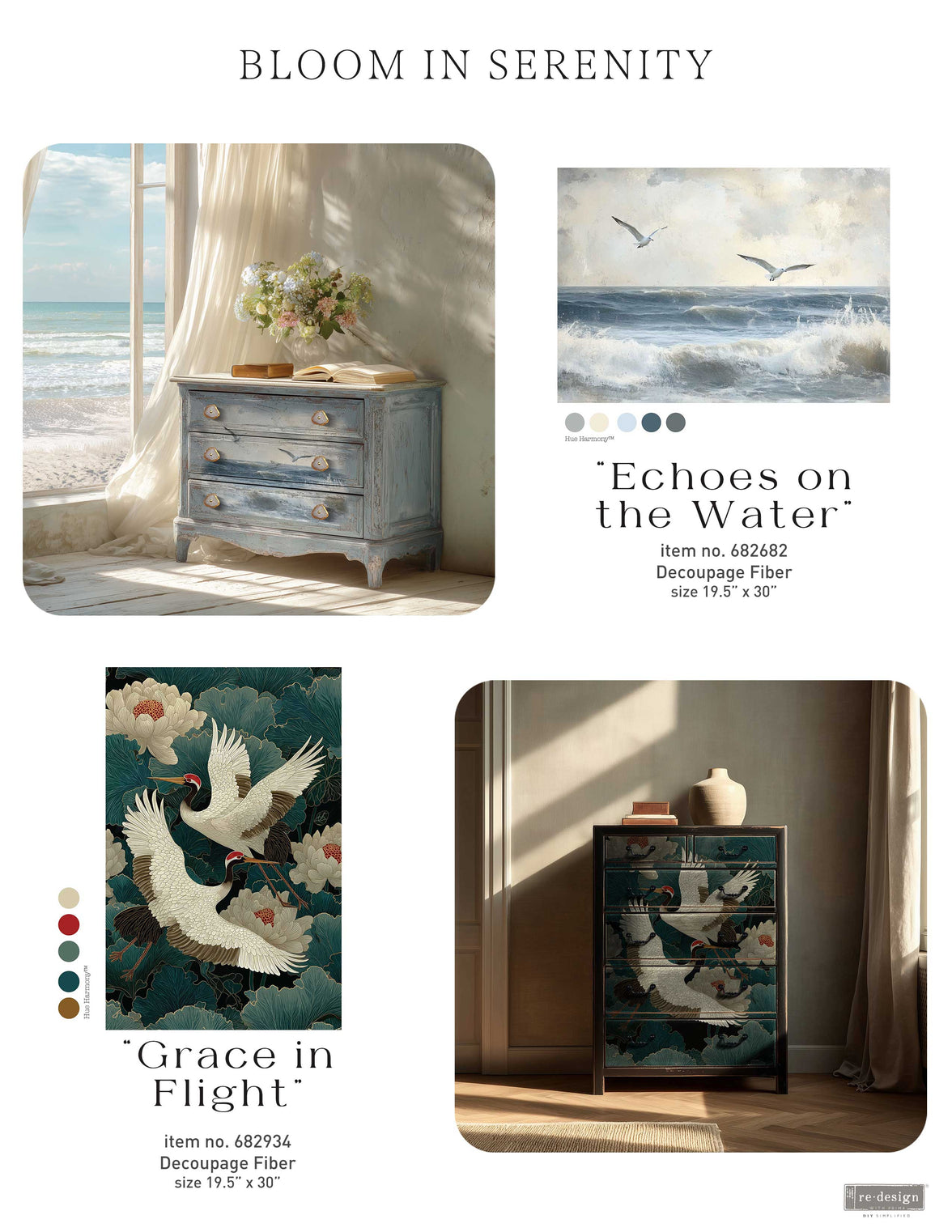 Decoupage Decor Tissue Paper - Echoes On The Water