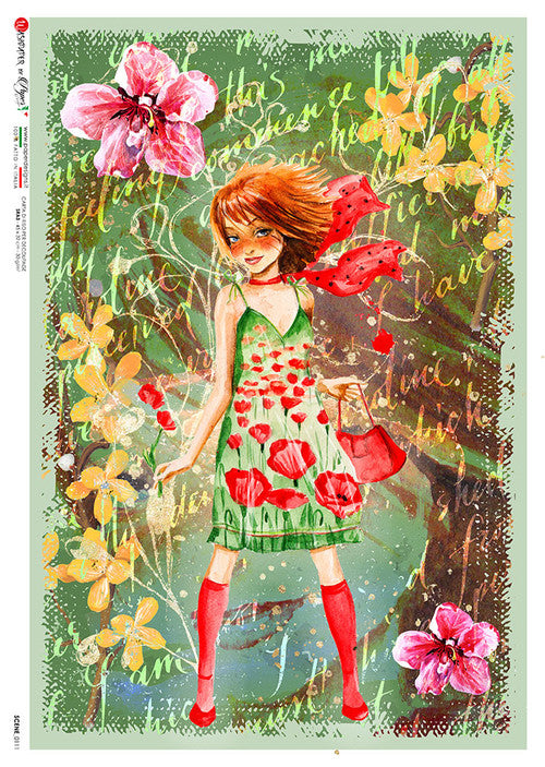 Paper Designs Pop of Color Girl Scene 0111