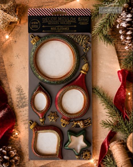NoeL Elegance Mould, Decor Moulds® - NoeL Elegance Silicone Mould, Shadow Box Christmas Mould