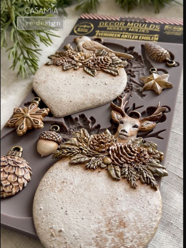 Antler Emblem, Decor Moulds® - Evergreen Antler Emblem