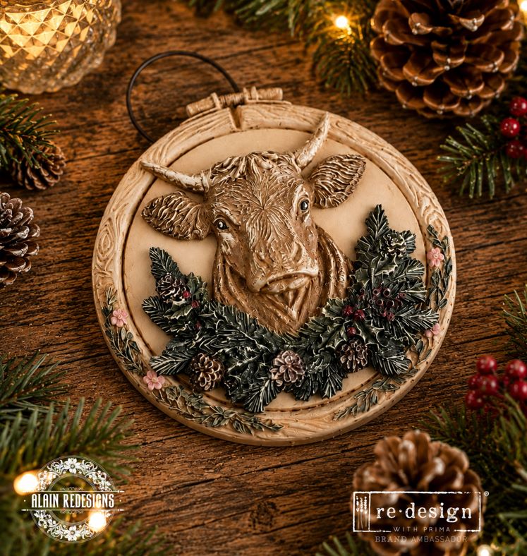 NEW! Winter Barnstead, Decor Moulds® - Winter Barnstead Mould, Farm Animal Holiday.