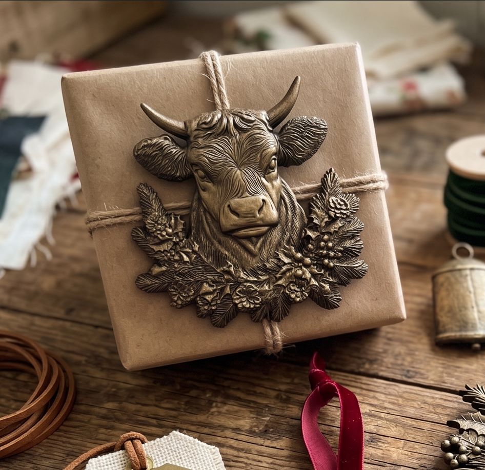 NEW! Winter Barnstead, Decor Moulds® - Winter Barnstead Mould, Farm Animal Holiday.