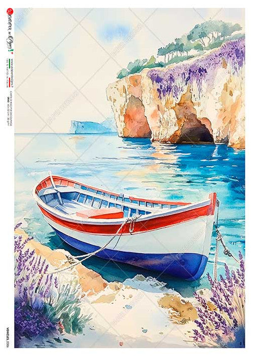 Paper Designs Canoe on Island Rice Paper