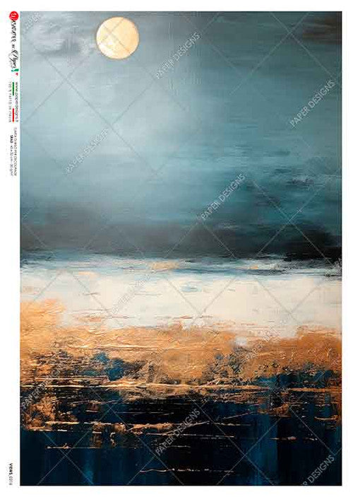 Paper Designs Minimalist Sunset III A4 Rice Paper